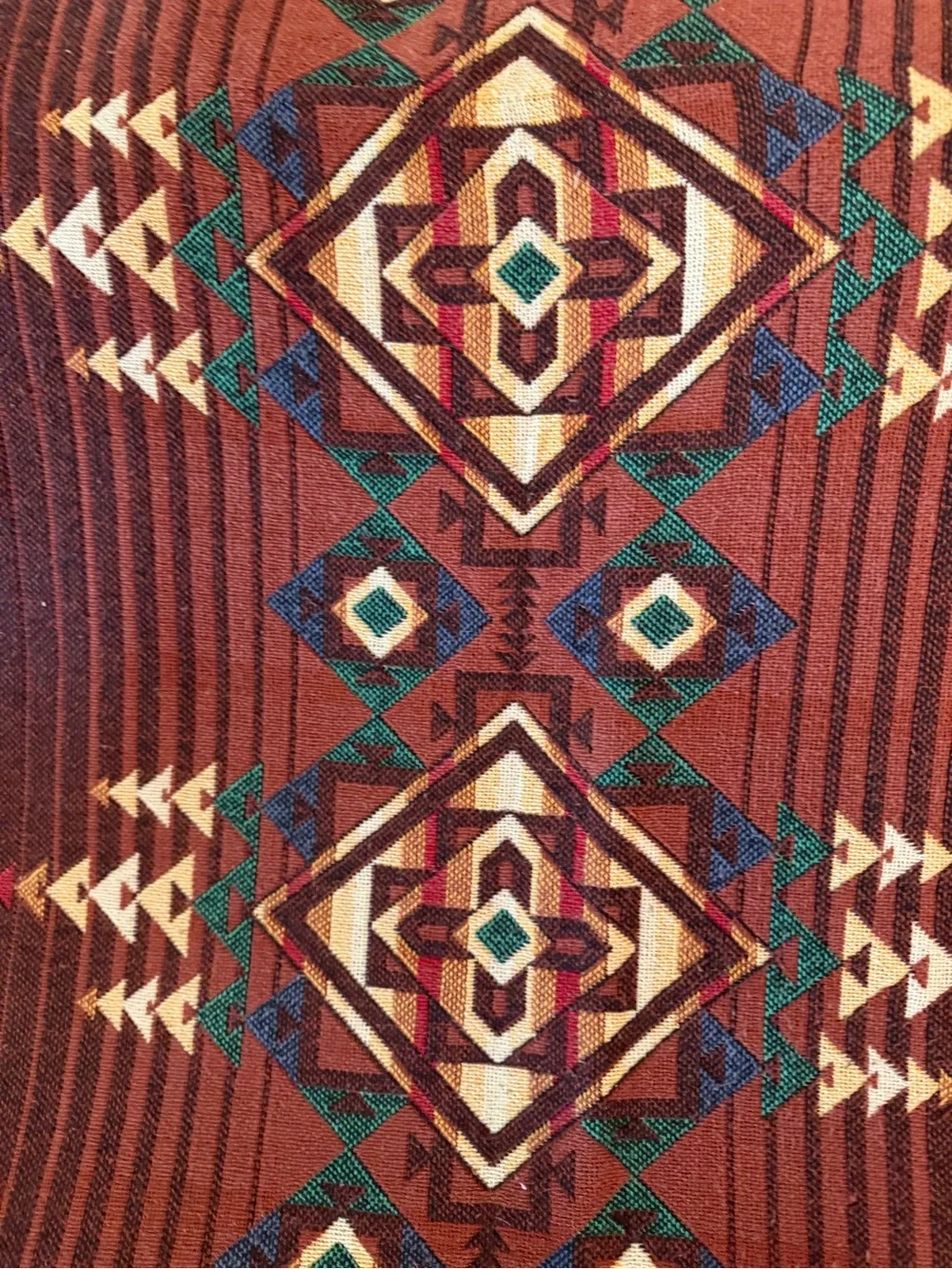 Vintage Goodwin Weavers Southwestern Geometric Woven Throw Blanket